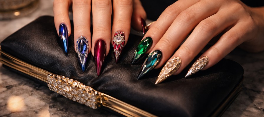 Embracing Bejewelled Nails