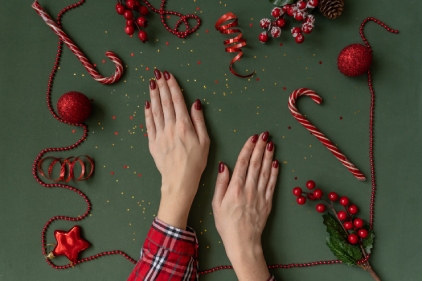 Velvet Holiday nails